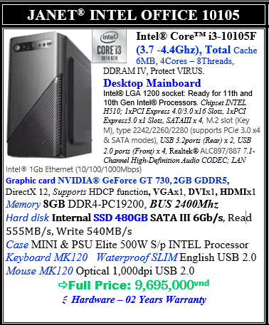 JANET®  INTEL OFFICE 10105